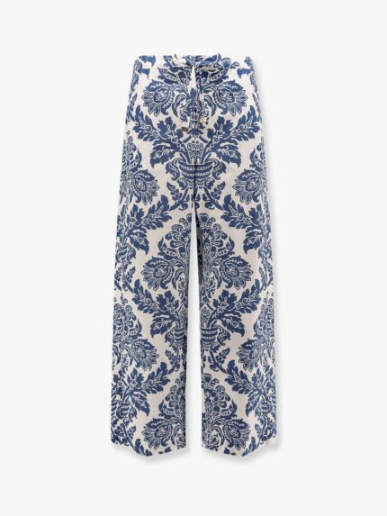 'S MAX MARA Merano Cotton Trouser With Floral Print