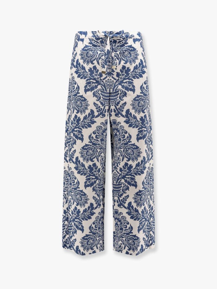 'S MAX MARA Merano Cotton Trouser With Floral Print
