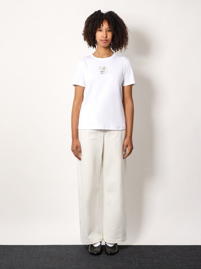 'S MAX MARA Quieto Cotton T-shirt With Print On The Front