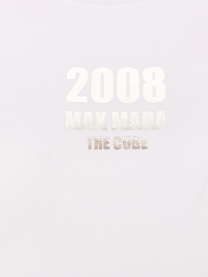 'S MAX MARA Quieto Cotton T-shirt With Print On The Front