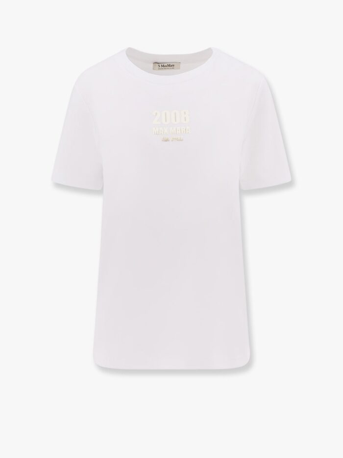 'S MAX MARA Quieto Cotton T-shirt With Print On The Front
