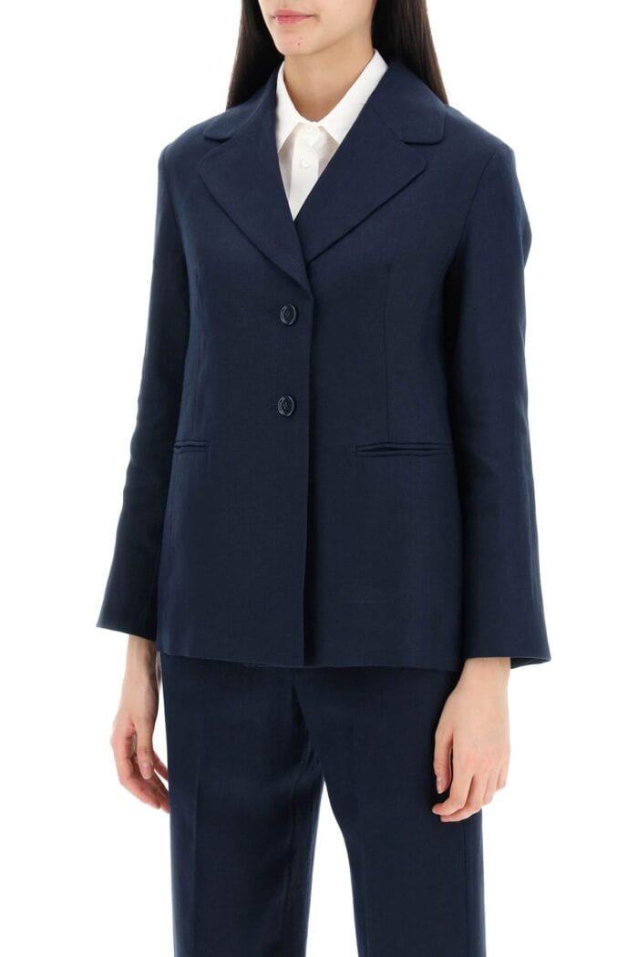 'S MAX MARA "single-breasted Linen Jacket Souvenir