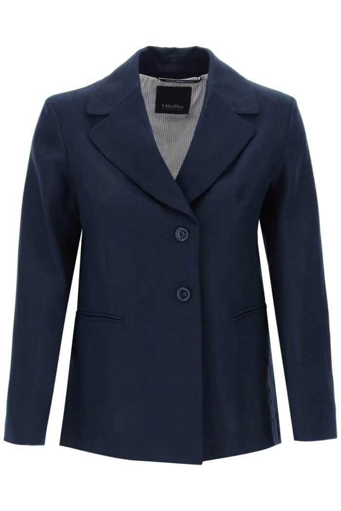 'S MAX MARA "single-breasted Linen Jacket Souvenir