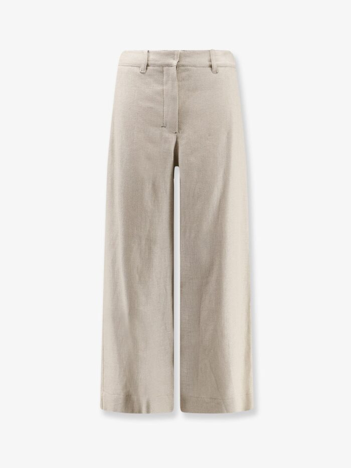 'S MAX MARA Stretch Cotton And Linen Trousers