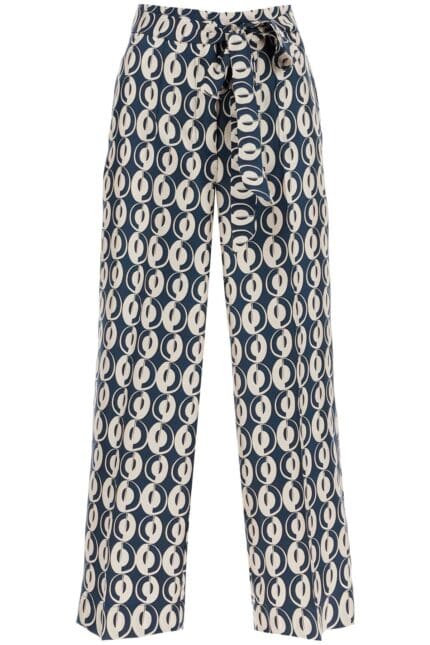 'S MAX MARA Timeb Cropped Pants In Printed Silk