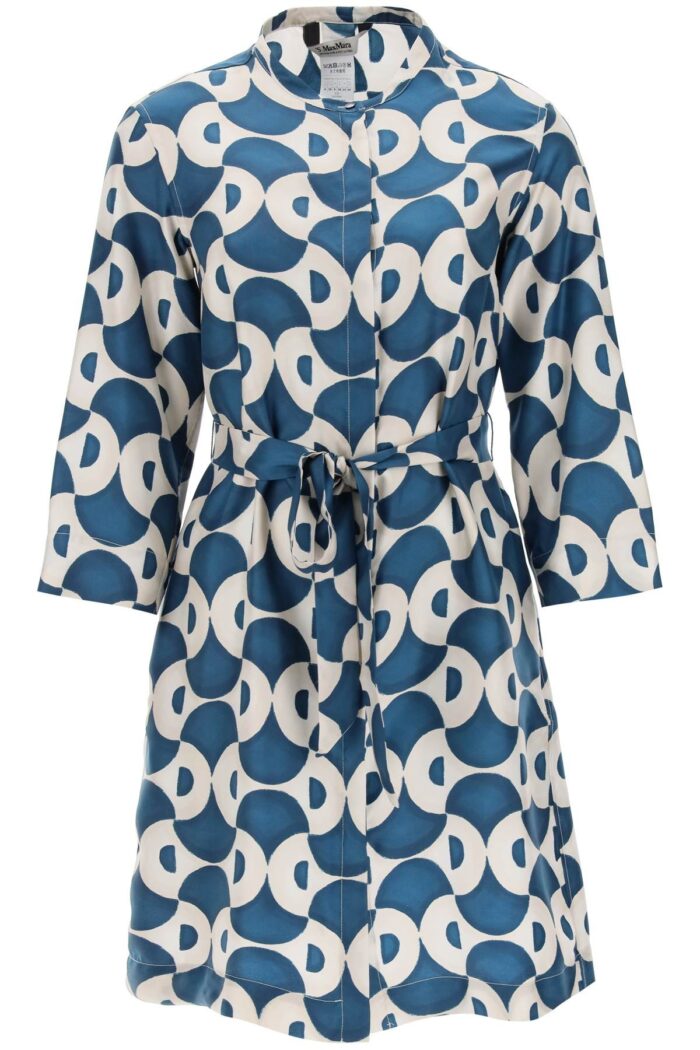 'S MAX MARA 'timek' Chemisier Dress In Printed Silk