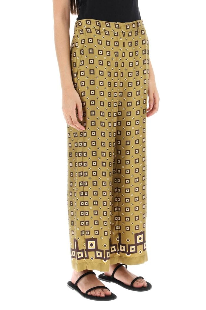 'S MAX MARA 'timep' Printed Silk Pants