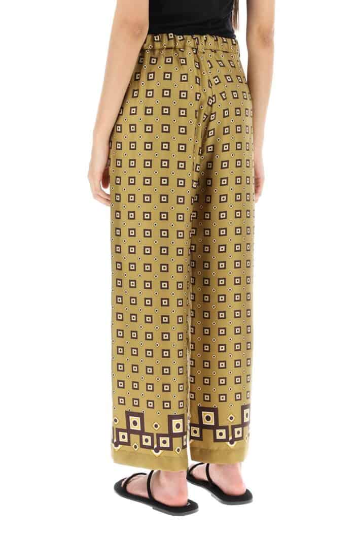 'S MAX MARA 'timep' Printed Silk Pants