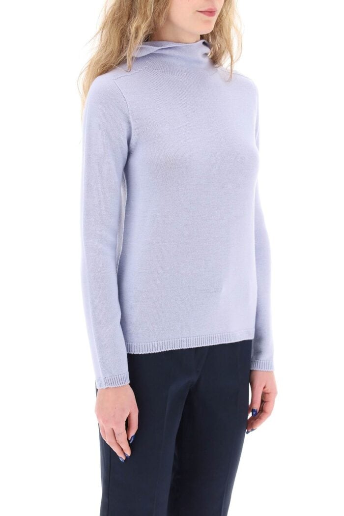 'S MAX MARA Virgin Wool Hooded Pullover