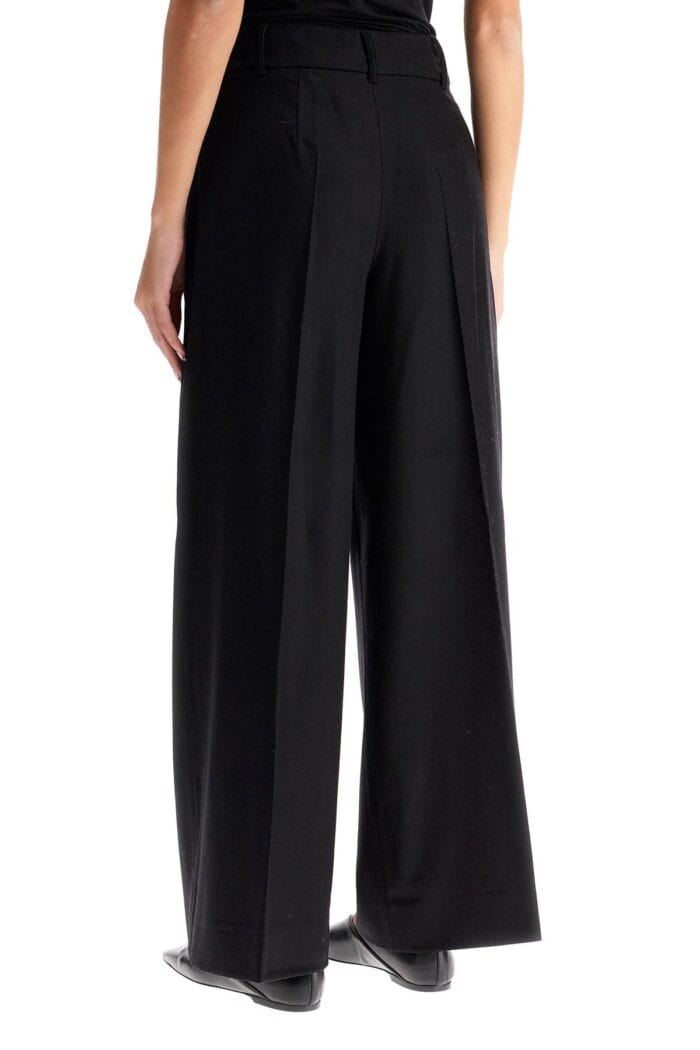 'S MAX MARA Wide Flannel Trousers For Comfortable