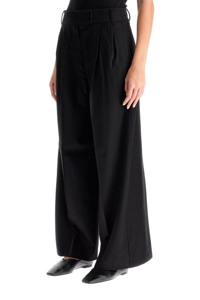 'S MAX MARA Wide Flannel Trousers For Comfortable