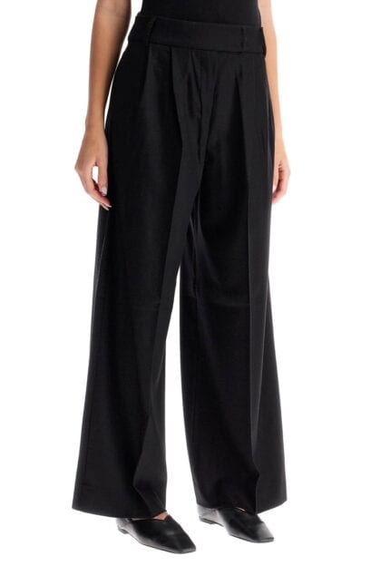 'S MAX MARA Wide Flannel Trousers For Comfortable