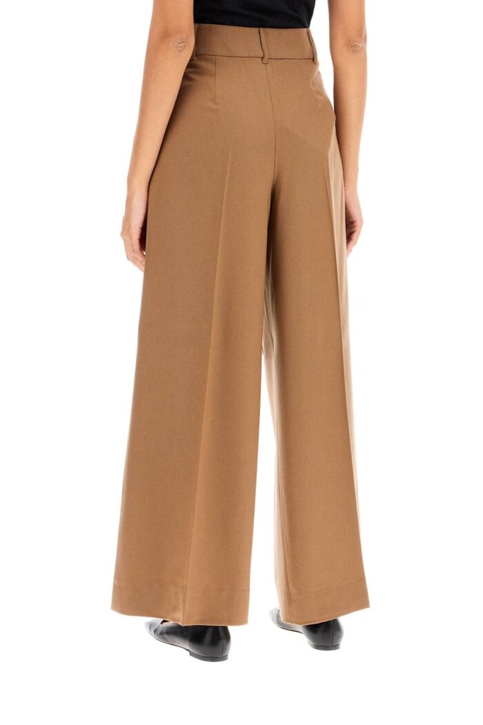 'S MAX MARA Wide Flannel Trousers For Comfortable