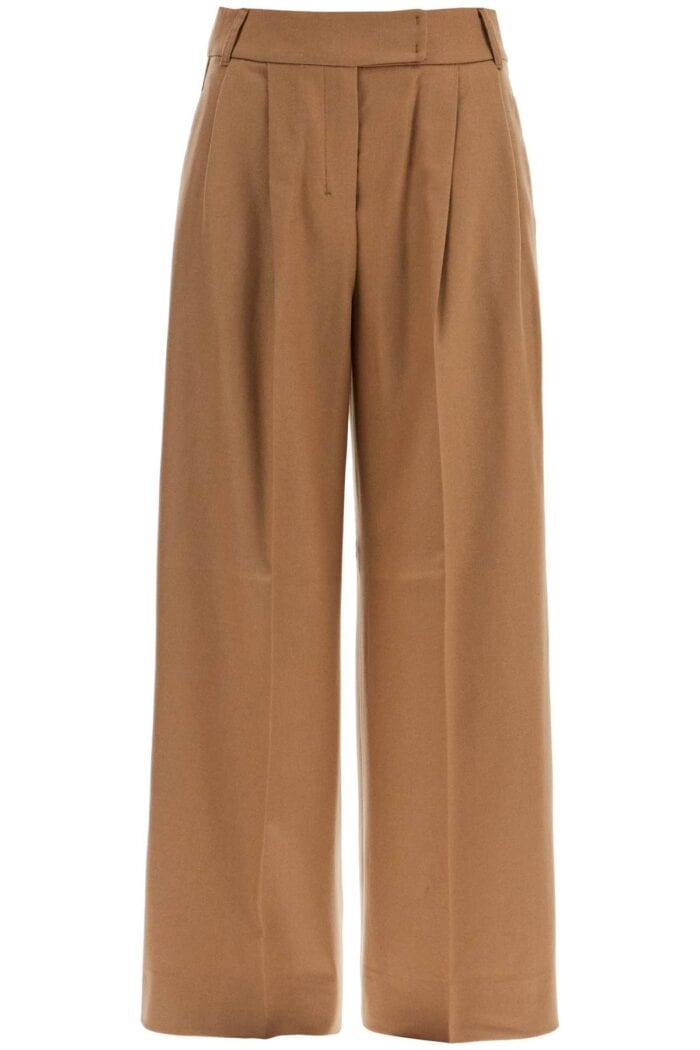 'S MAX MARA Wide Flannel Trousers For Comfortable