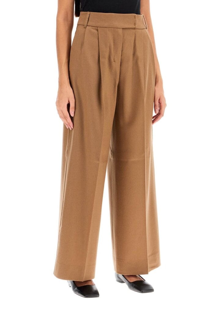 'S MAX MARA Wide Flannel Trousers For Comfortable