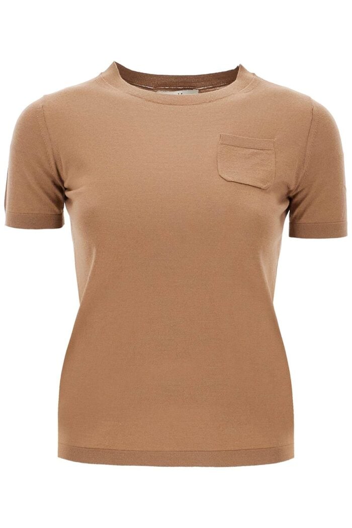 'S MAX MARA Wool Crewneck T-shirt Made Of