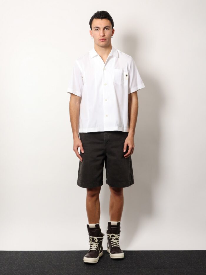 SACAI Black Denim Bermuda Shorts With Belt