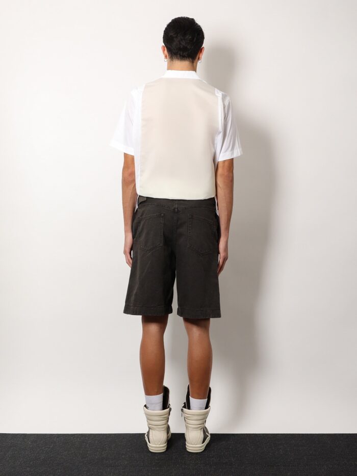 SACAI Black Denim Bermuda Shorts With Belt