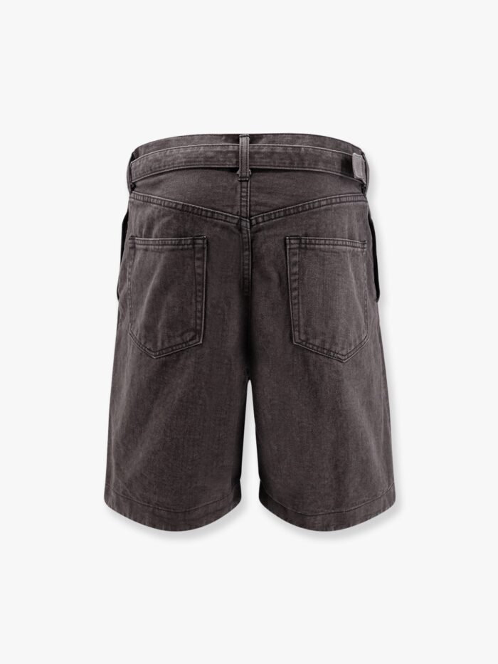 SACAI Black Denim Bermuda Shorts With Belt
