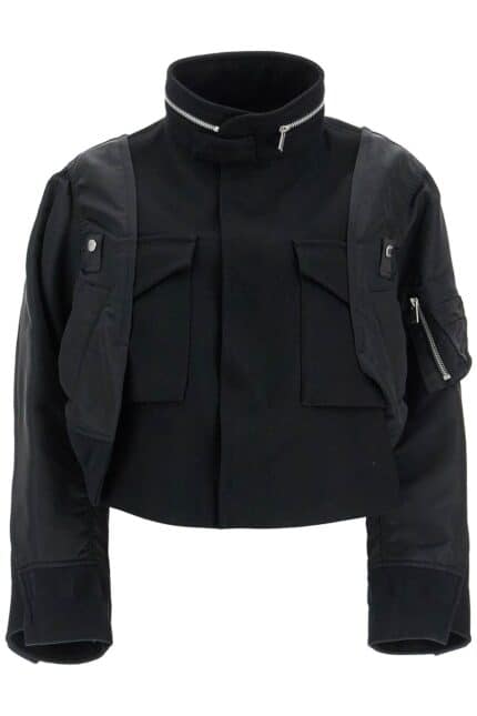 SACAI Boxy Wool And Nylon Jacket