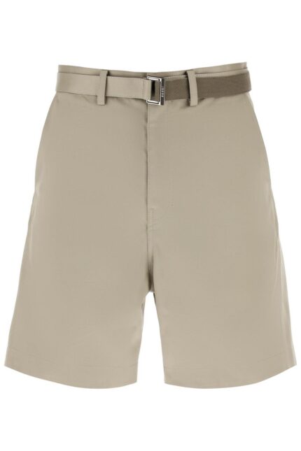 SACAI Cotton Belted Shorts