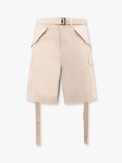 SACAI Cotton Bermuda Shorts With Cupro Lining