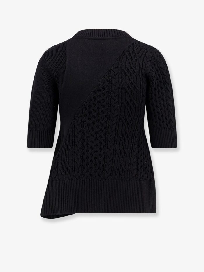 SACAI Cotton Blend Asymmetrical Sweater