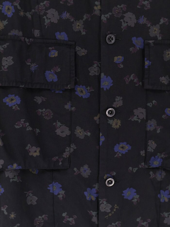 SACAI Cotton Blend Shirt With Floral Print