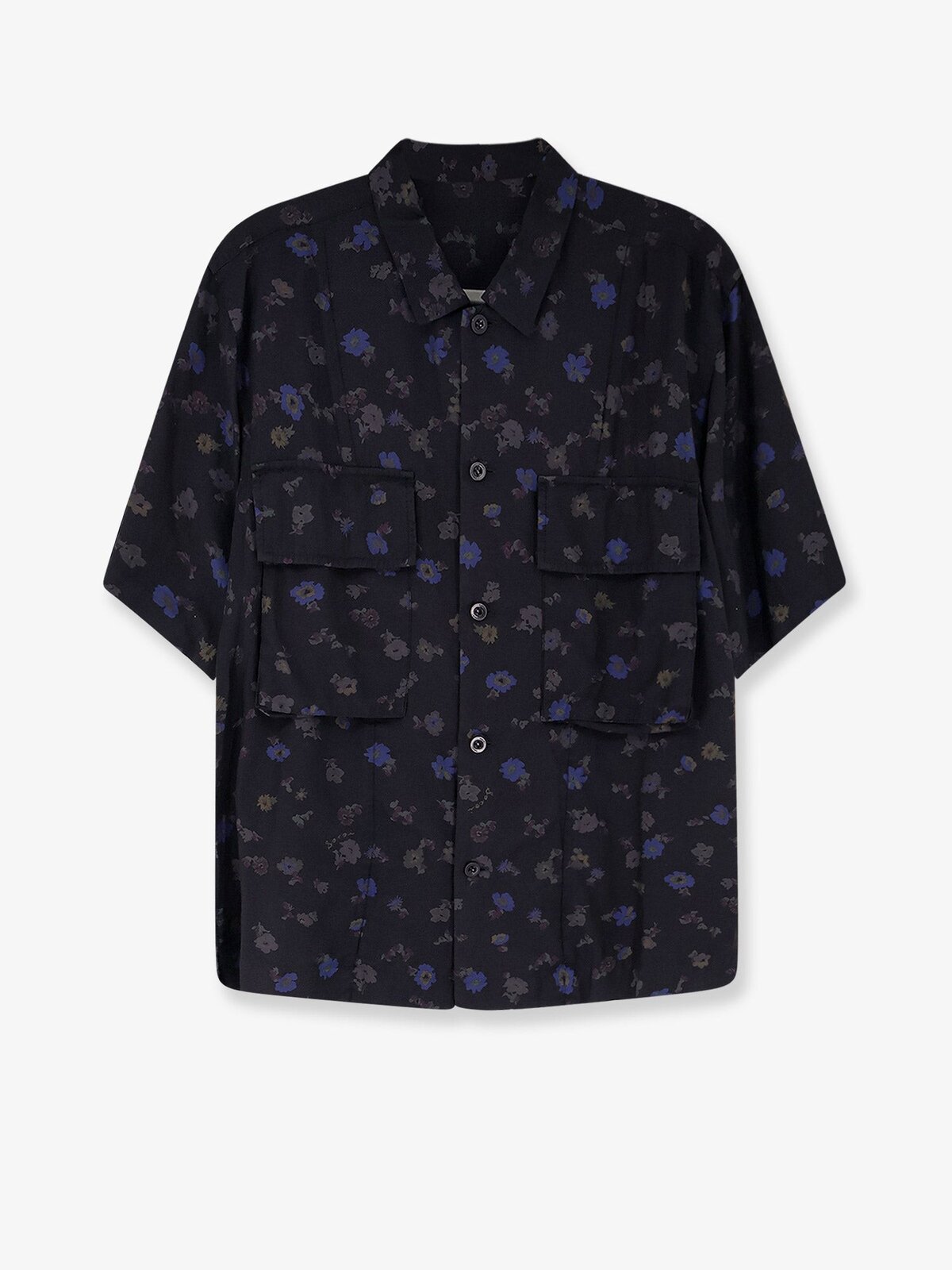 SACAI Cotton Blend Shirt With Floral Print