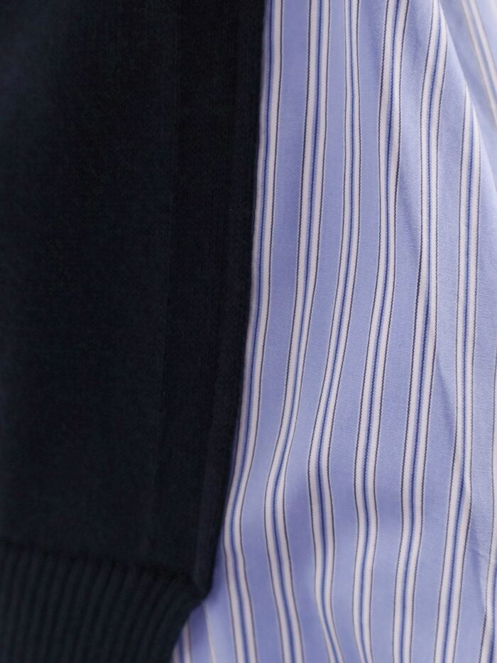 SACAI Cotton Cardigan With Mesh Inserts