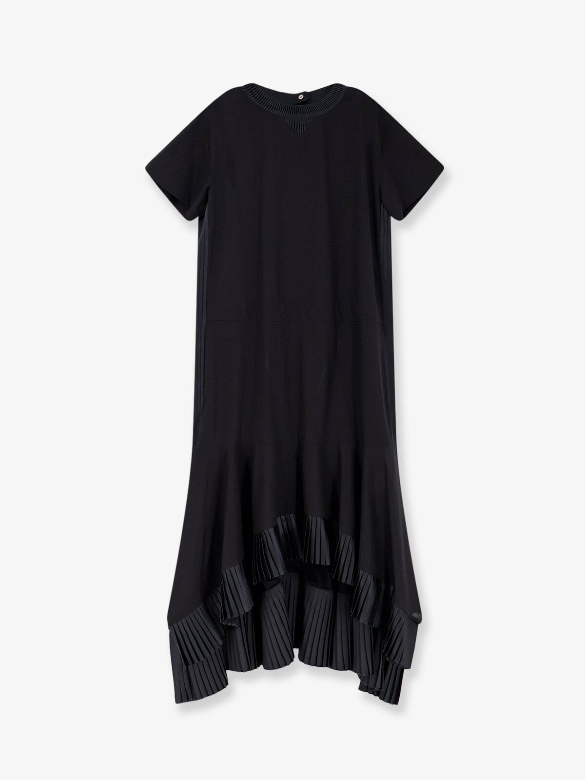 SACAI Cotton Dress With Pleated Details