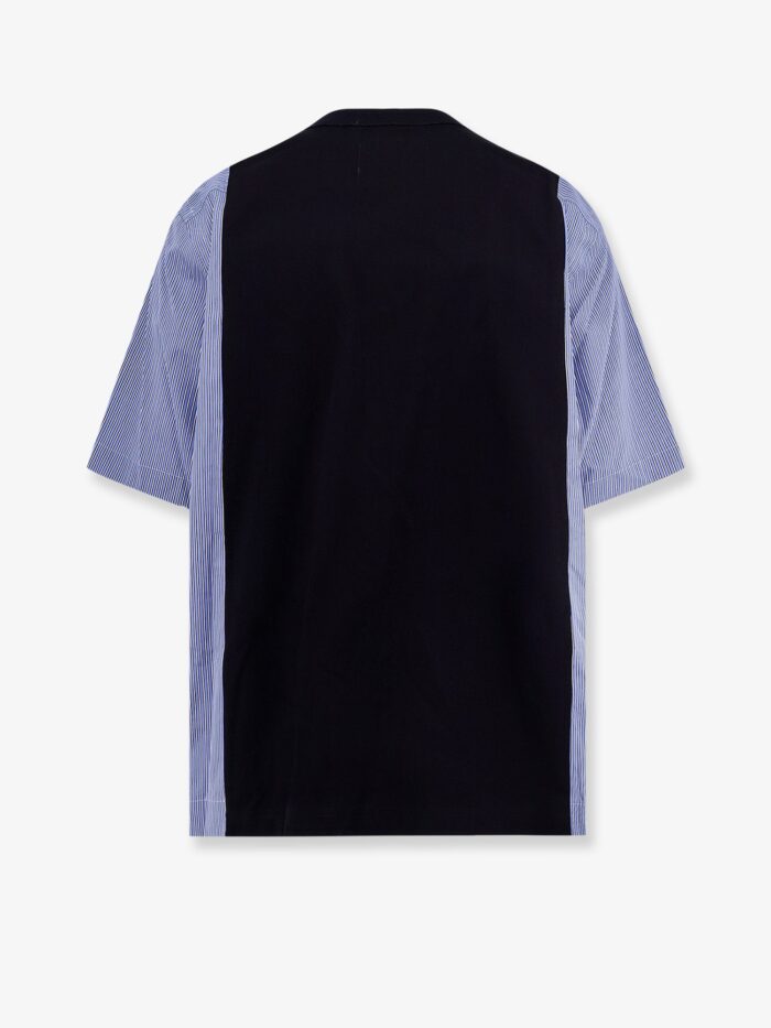 SACAI Cotton Jersey T-shirt With Popeline Inserts