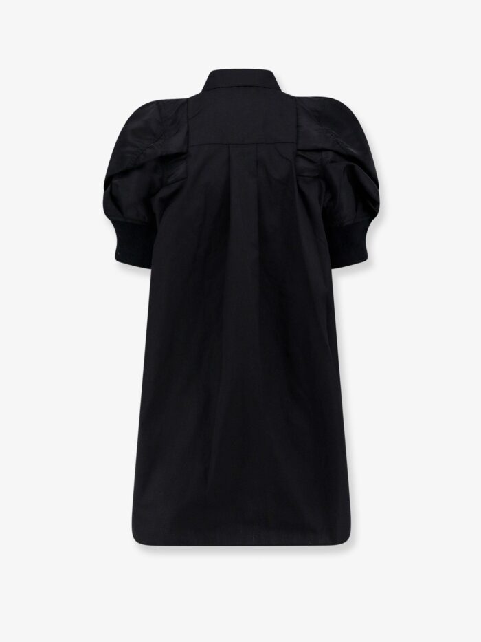 SACAI Cotton Shirt With Nylon Balloon Sleeves