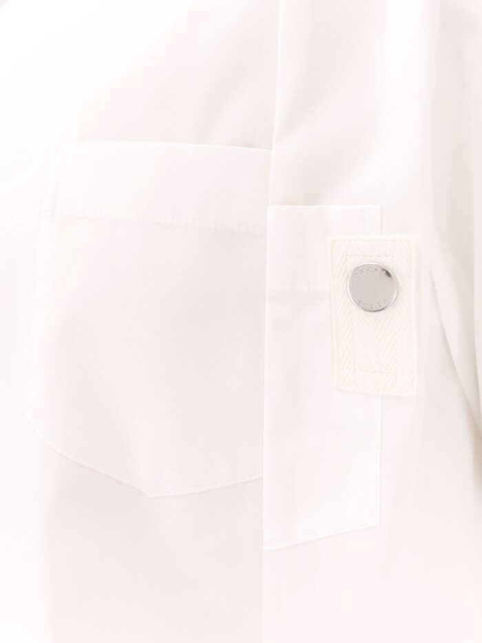 SACAI Cotton Shirt With Nylon Insert On The Back