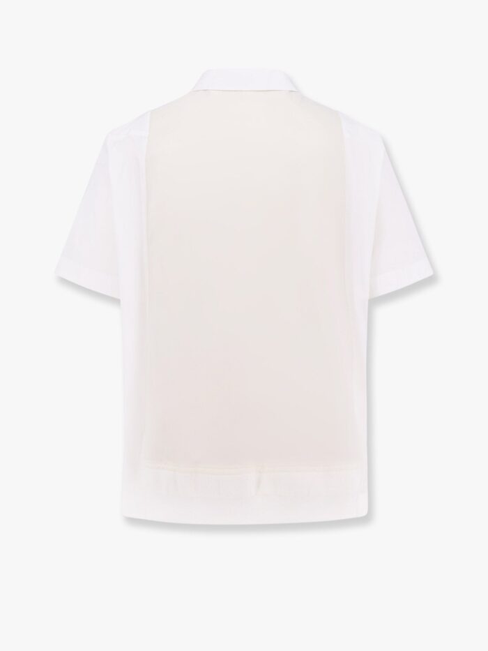 SACAI Cotton Shirt With Nylon Insert On The Back