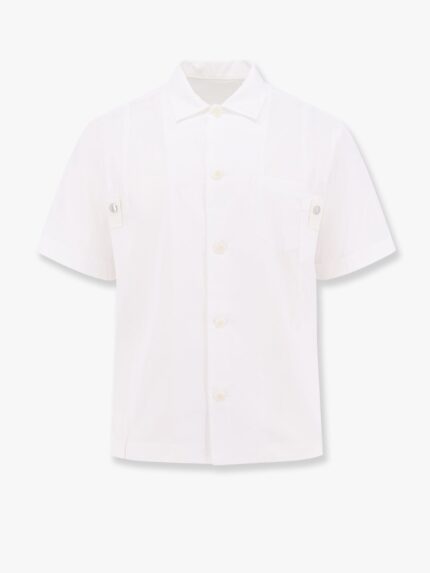 SACAI Cotton Shirt With Nylon Insert On The Back