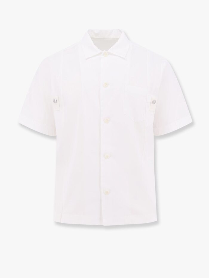 SACAI Cotton Shirt With Nylon Insert On The Back