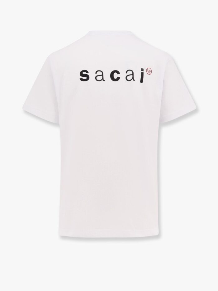 SACAI Cotton T-shirt With Logo On The Back