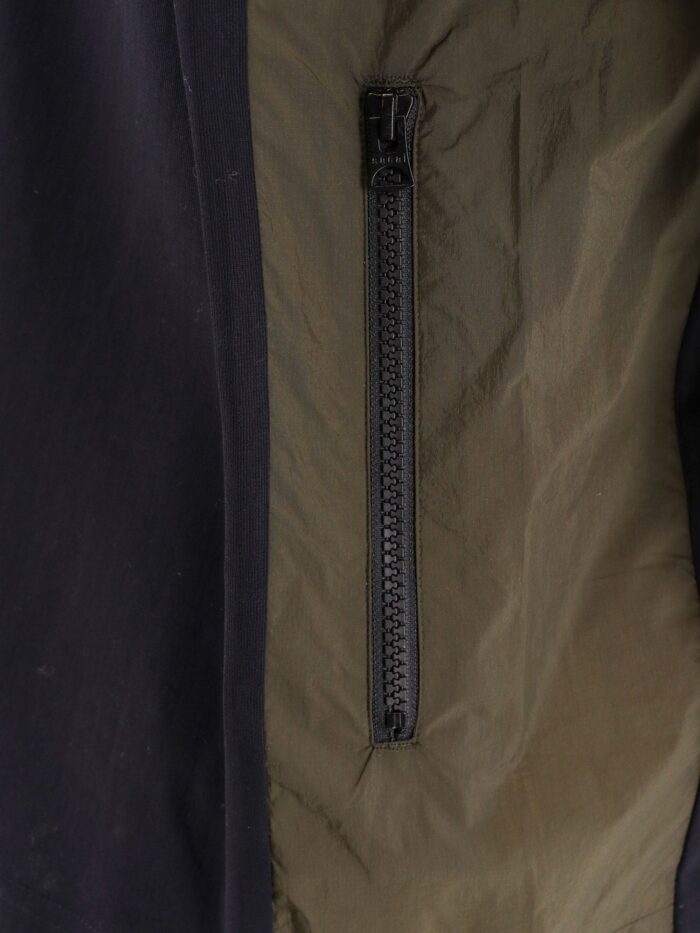 SACAI Cotton T-shirt With Nylon Inserts