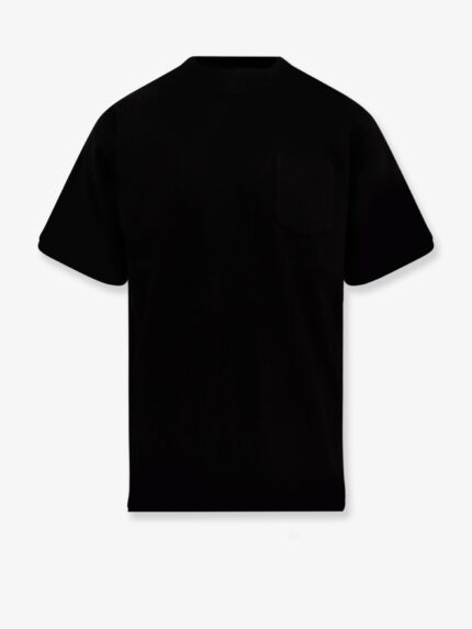 SACAI Cotton T-shirt With Nylon Inserts