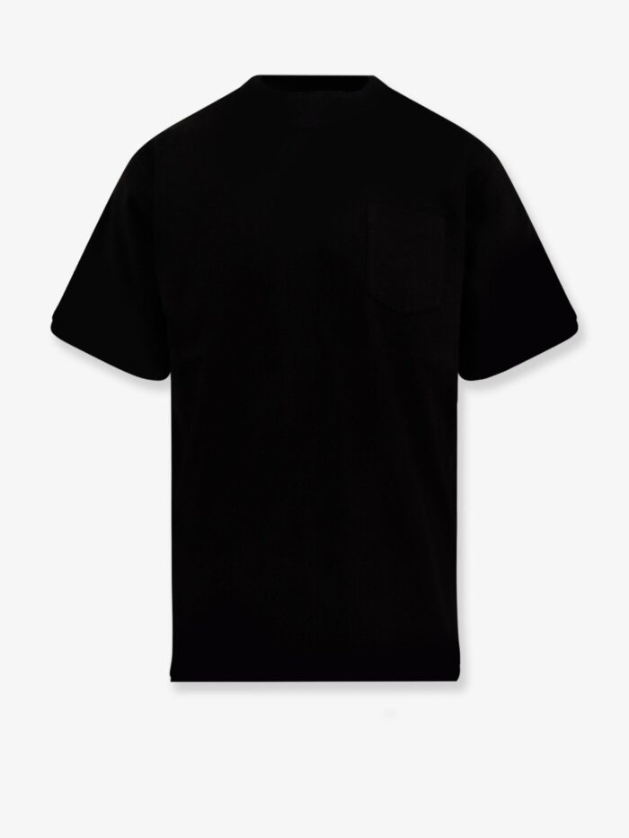 SACAI Cotton T-shirt With Nylon Inserts