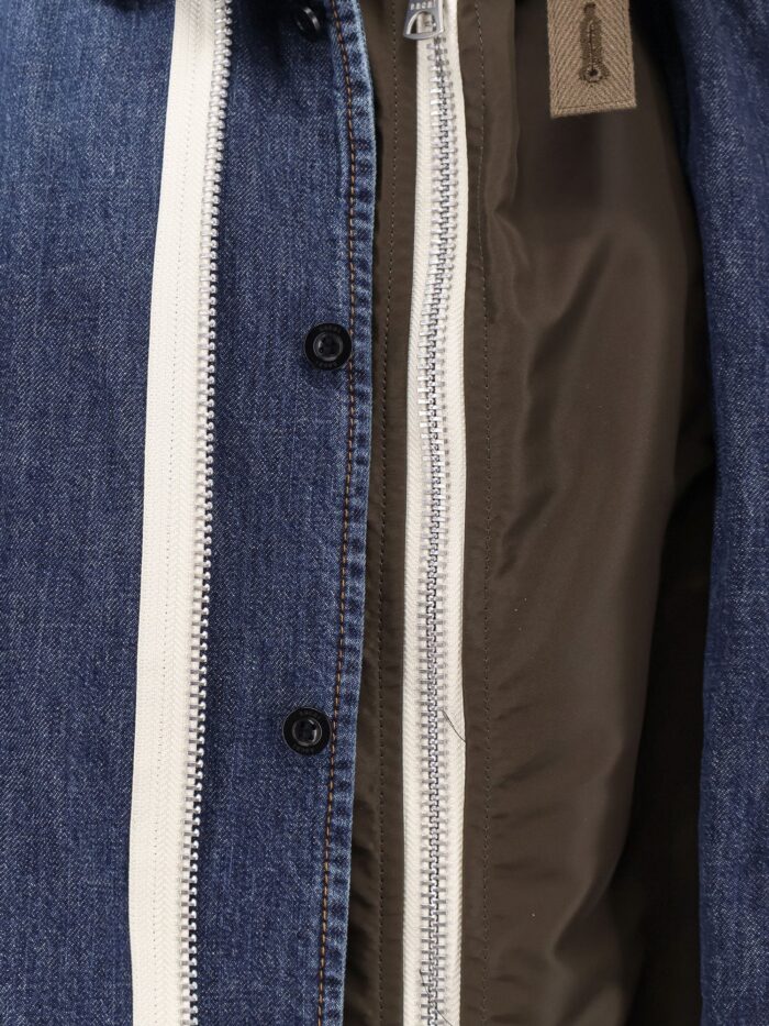 SACAI Denim Jacket With Nylon Inserts