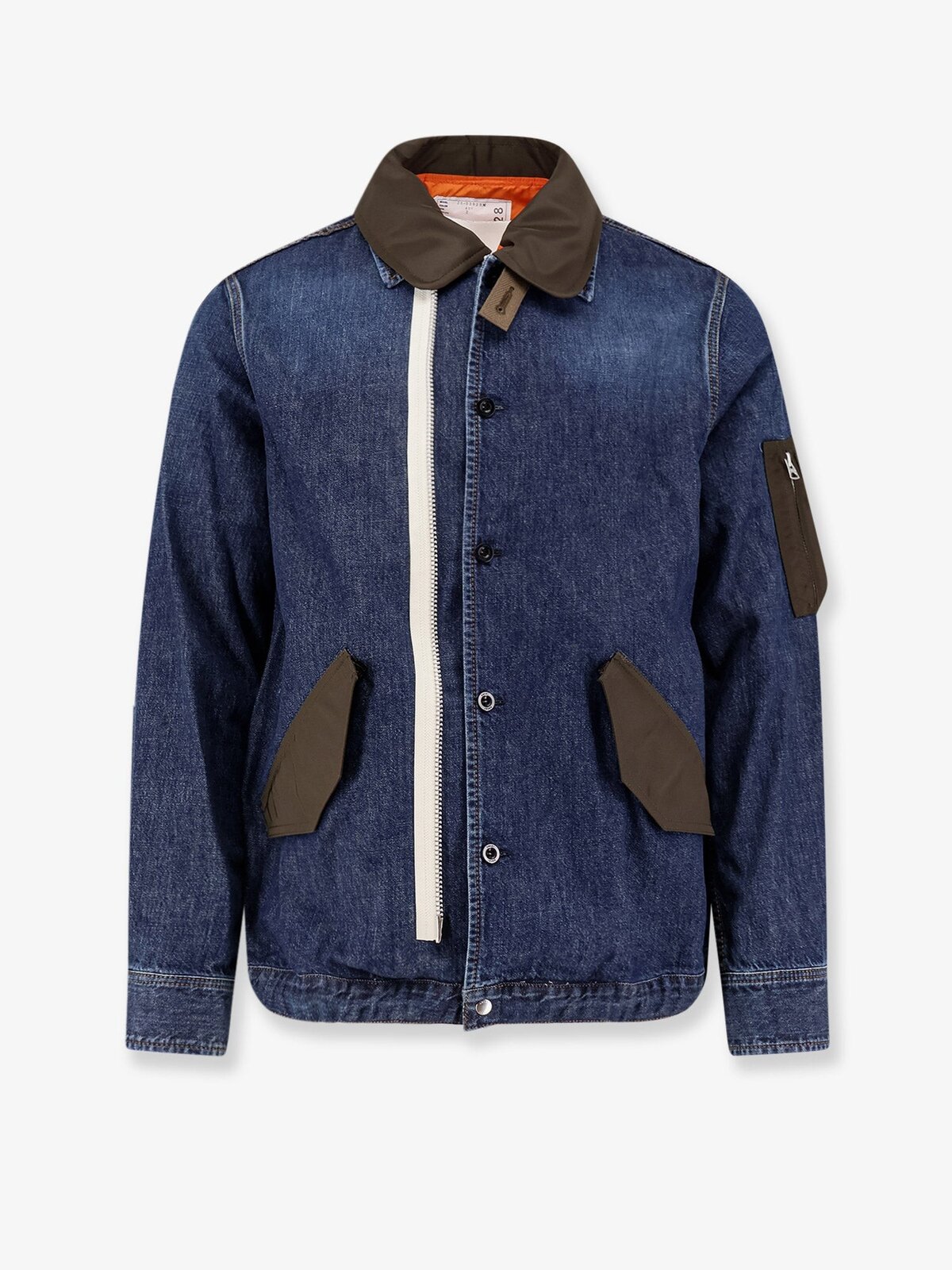 SACAI Denim Jacket With Nylon Inserts