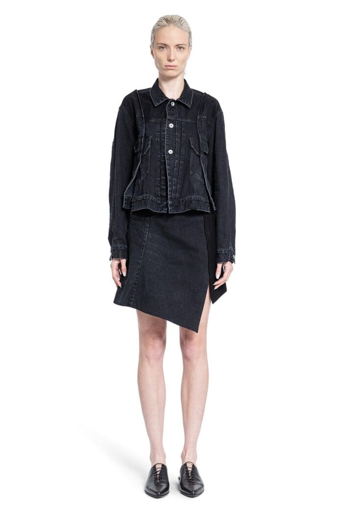 SACAI Denim X Wool Melton Skirt