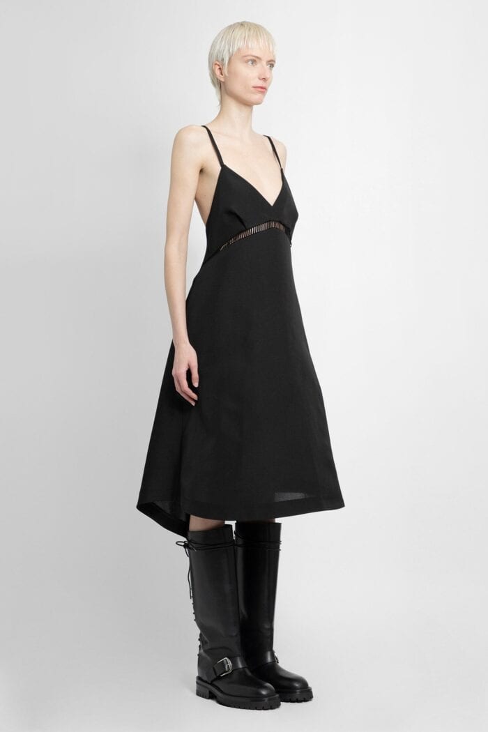 SACAI Double-faced Silk Cotton Dress