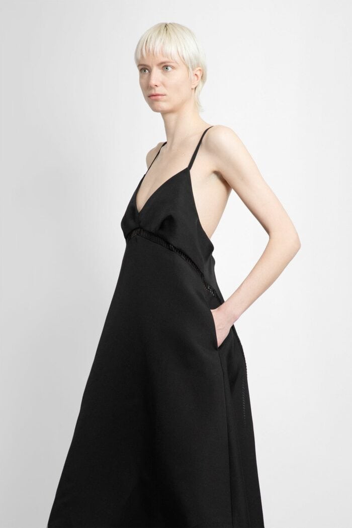 SACAI Double-faced Silk Cotton Dress