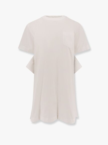SACAI Dress With Draped Cotton Inserts On The Back