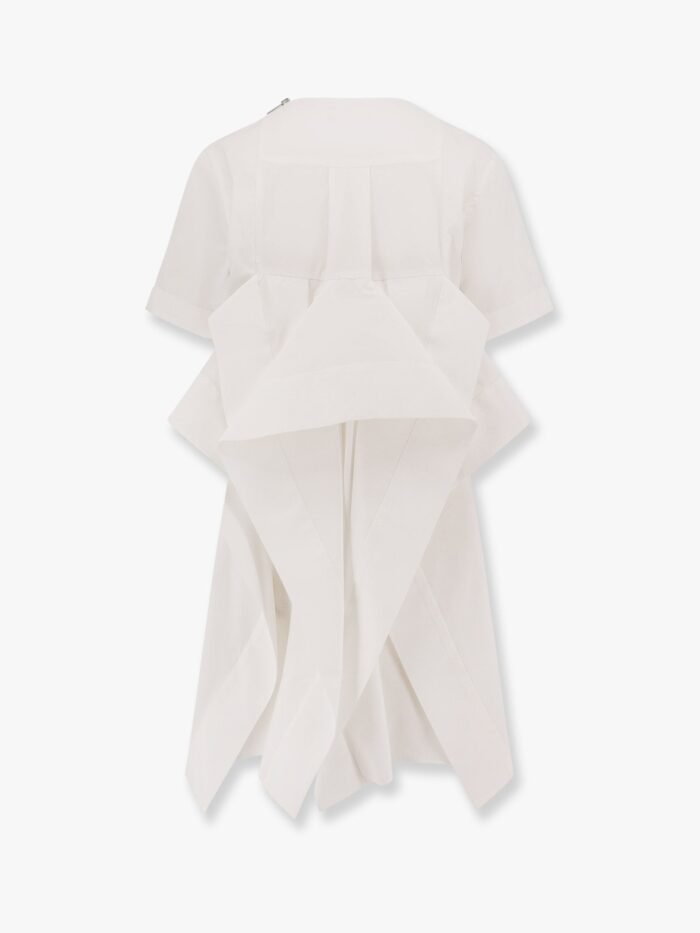 SACAI Dress With Draped Cotton Inserts On The Back