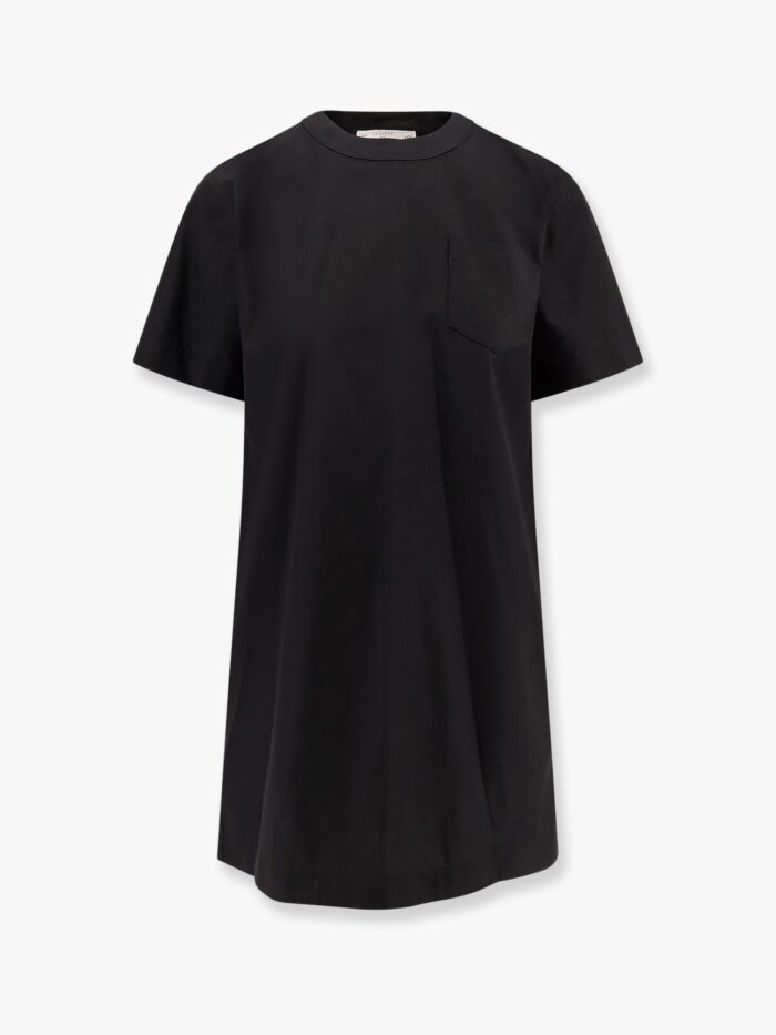 SACAI Dress With Draped Cotton Inserts On The Back