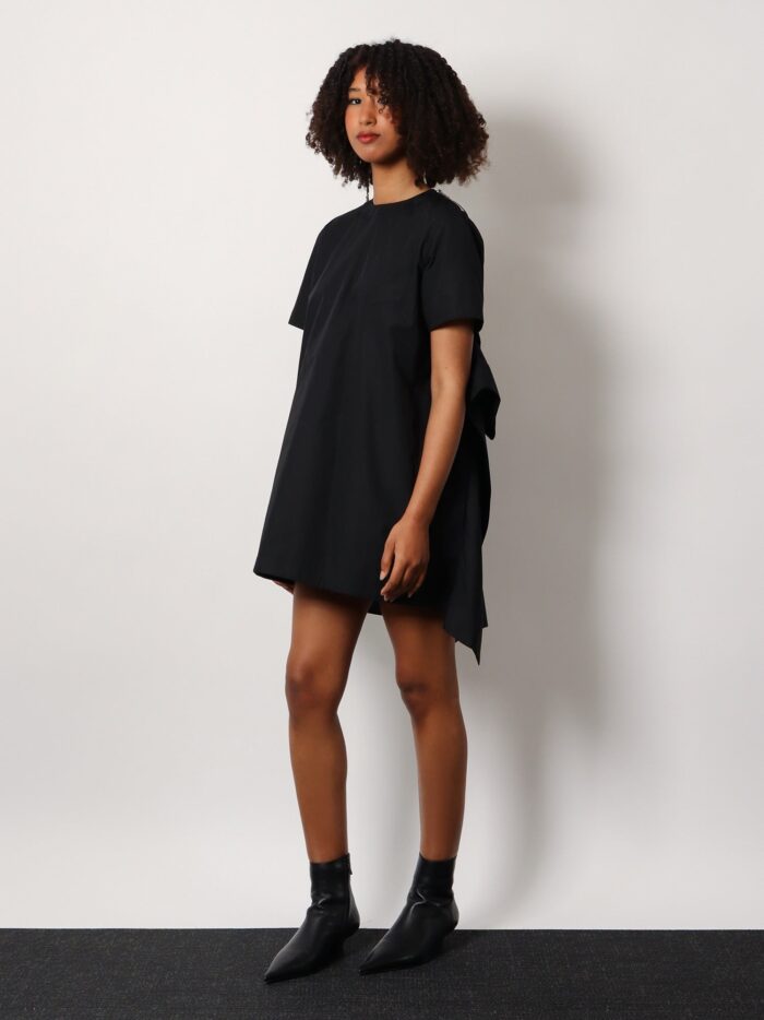 SACAI Dress With Draped Cotton Inserts On The Back